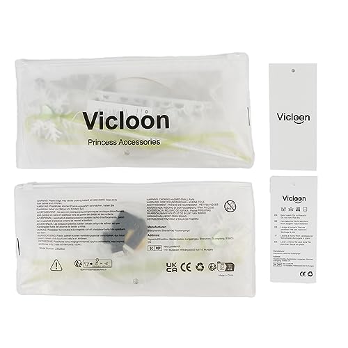 Vicloon 3 Pcs Princess Elsa Accessories Set - Tiara Crown, Choker and Magic Wand,Girls Party Cosplay Dress Costumes Accessories Kit