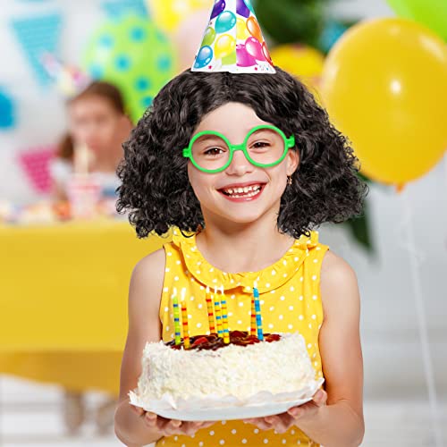 TAROME Encanto Party Decoration Kids Mirabel Cosplay Wig with Green Round Glasses Frame Mirabel Wig Sets for Girl Daughter Magic Movie Themes Birthday Party Halloween Dress Up
