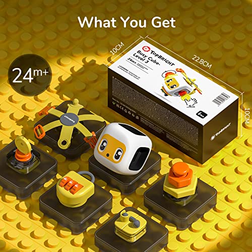 TOP BRIGHT Toddler Fidget Toys for 2 Years Old Boys Girls, Busy Board for Toddlers 24 Months Develops Fine Motor Skills, Plane Activities for Kids