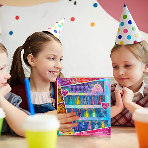 Townley Girl 18 pcs Nail Varnish Set|Non-Toxic Peel-Off Water-Based Safe Quick Dry Nail Polish kit with Toe Separators & Nail File for Girls|Ages 3+