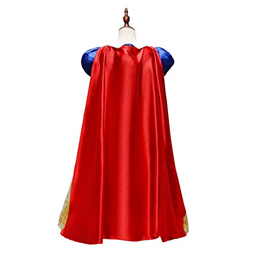 Lito Angels Princess Halloween Costume Birthday Party Fancy Dress Up with Cape and Accessories for Kids Girls Age 6-7 Years, Style C