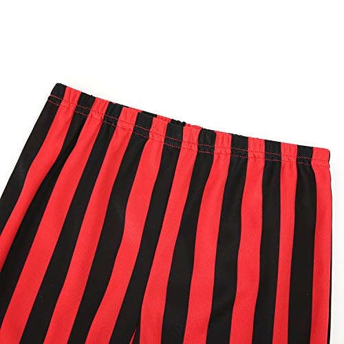 Kids Pirate Costume,Pirate Role Play Dress Up Completed Set 8pcs for kids Size 3-4,5-6,7-8,8-10 (3-4 years)