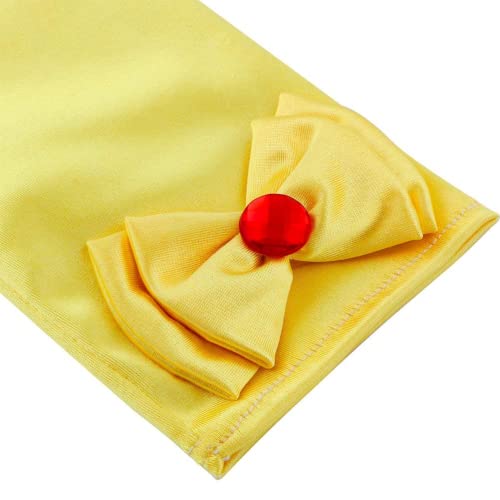 Vicloon Princess Dress-up Party Accessories, 7 Pcs Elsa Dress Up Accessories Set for Girls with Elsa Gloves, Princess Tiara, Earring, Magic Wand, Necklace