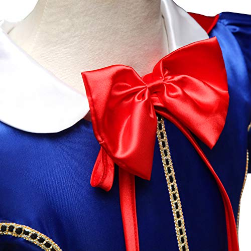 Lito Angels Princess Halloween Costume Birthday Party Fancy Dress Up with Cape and Accessories for Kids Girls Age 6-7 Years, Style C