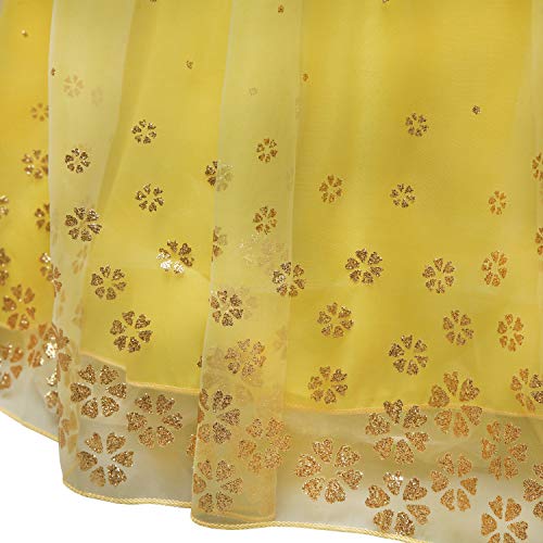 Lito Angels Princess Halloween Costume Birthday Party Fancy Dress Up with Cape and Accessories for Kids Girls Age 6-7 Years, Style C