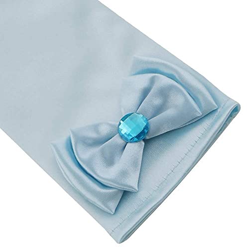 Vicloon Elsa Dress Up Accessories Set of 9, Elsa Gloves, Princess Crown, Ring, Earring, Magic Wand and Necklace (Blue)