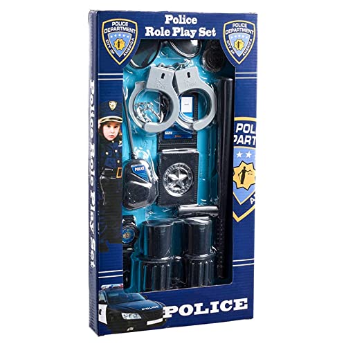 Dress up America Pretend Police Accessory Set For Kids - Police Officer Role Play Kit Includes Handcuffs with Keys, Binoculars, Tinted Glasses, Cop Toys For Boys and Girls