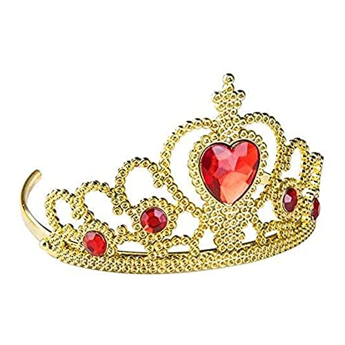 Vicloon Elsa Dress Up Accessories Set, 7 Pcs Princess Dress-up Party Accessories for Girls with Elsa Gloves, Princess Tiara, Earring, Magic Wand, Necklace(Yellow)