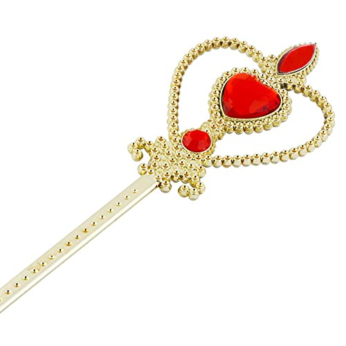 Vicloon Elsa Dress Up Accessories Set, 7 Pcs Princess Dress-up Party Accessories for Girls with Elsa Gloves, Princess Tiara, Earring, Magic Wand, Necklace(Yellow)