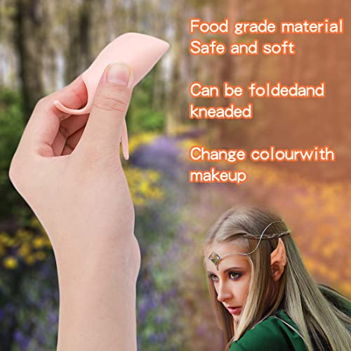 FUKPO 3 Pairs Elf Ears, Latex Elf Ears Adult Fairy Ears Soft Pointed Prosthetic Goblin Ears Anime Dress Up Costume Accessories, Elf Ears Kids Pixie Ears Christmas Halloween Cosplay Masquerade