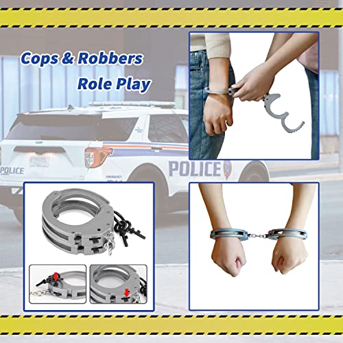 Kobeela Police Costume for Kids, Police Officer Dress Up Outfit with Vest, Hat, Toy Accessories for 3-6 Years Old Boys and Girls Halloween Role Play, Christmas Gifts