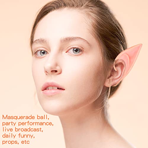 FUKPO 3 Pairs Elf Ears, Latex Elf Ears Adult Fairy Ears Soft Pointed Prosthetic Goblin Ears Anime Dress Up Costume Accessories, Elf Ears Kids Pixie Ears Christmas Halloween Cosplay Masquerade