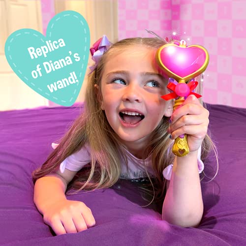 WOW! STUFF Love Diana Hairbrush Light Painting Wand with Sounds | Light up Hair Brush, Role Play and Dress-Up Accessory | Official Toys for Kids Inspired By The YouTube, TV and Animation Series
