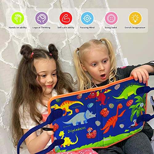 LearnToy Dinosaur Montessori Toys for 1 2 3 4 5 year old, Toddler Toys, Preschool Learning Toys for Toddlers-Educational Toys-Sensory Toys-Busy Board-Autism Toys-Kids Activities Toy for Toddler Travel