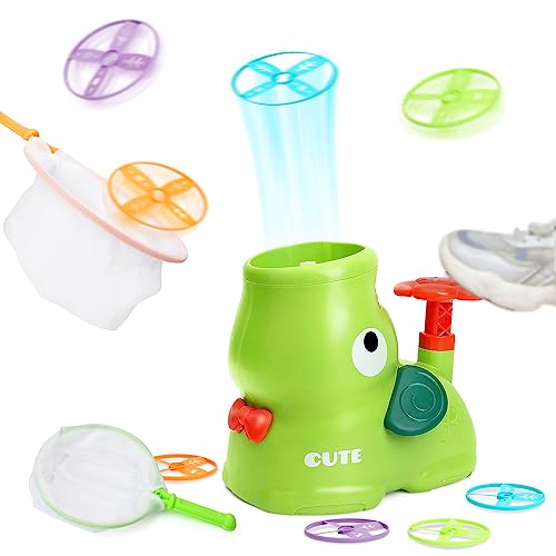 Sitodier Outdoor Toys for kids, Outside Flying Discs Launcher Toy for Kids Ages 4-8, Garden Activity Toy Catching Chasing Game for Boys Girls 3 4 5 6 7 8 9 Years Old, Outdoor Game for Beach Backyard