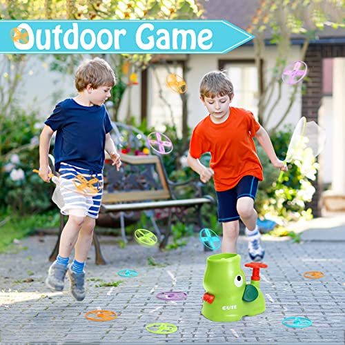 Sitodier Outdoor Toys for kids, Outside Flying Discs Launcher Toy for Kids Ages 4-8, Garden Activity Toy Catching Chasing Game for Boys Girls 3 4 5 6 7 8 9 Years Old, Outdoor Game for Beach Backyard