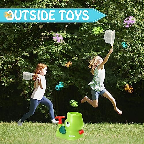 Sitodier Outdoor Toys for kids, Outside Flying Discs Launcher Toy for Kids Ages 4-8, Garden Activity Toy Catching Chasing Game for Boys Girls 3 4 5 6 7 8 9 Years Old, Outdoor Game for Beach Backyard