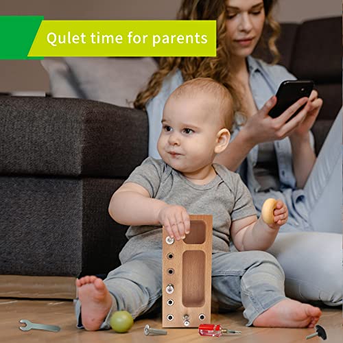 Montessori Toys for 3+ year old, Montessori Screwdriver Board, Kids Wooden Toys, Fine Motor Skills Toys, Sensory Toys for Toddlers, Preschool Learning Toys for Toddler Travel