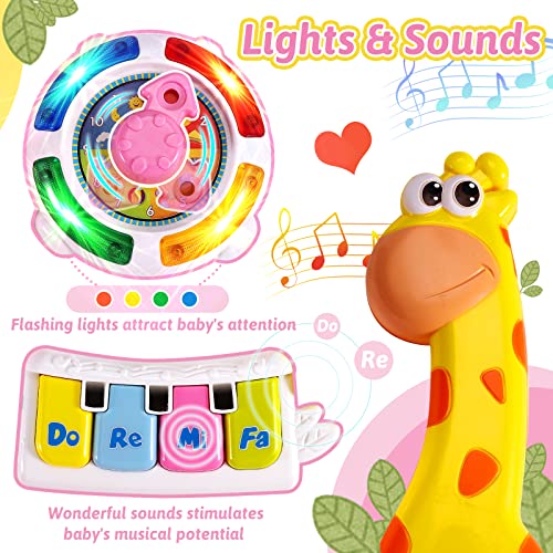 LINFUN KIDS Baby Musical Toy Learning Activity Table, Sensory Toys for Babies with Light and Sound Early Education Games Gift for Toddlers Kids Boys Girls 6 9 12 Months 1 2 Years Old