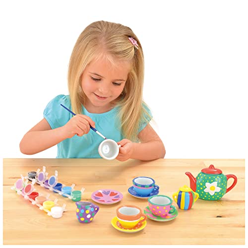 Galt Toys, Paint a Tea Set, Kids' Craft Kits, Ages 5 Years Plus