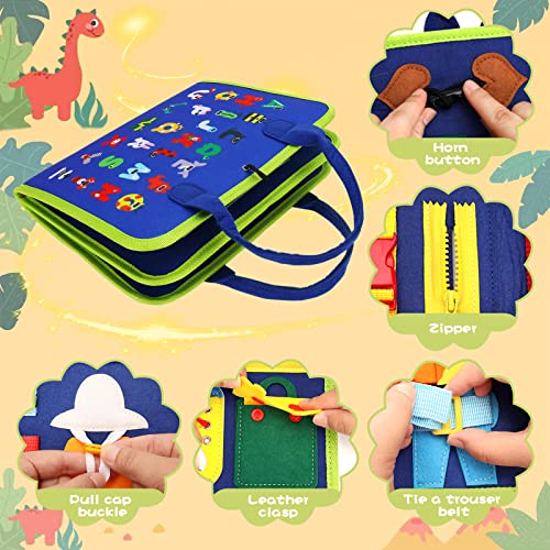 Gifts for 1 2 3 4 Year Old Toddler Busy Board Sensory Toys - Montessori Toys for 12-24-36 Month Baby Boy Girls Travel Games Activity for Kids Learning Educational Toy for Babies Autism Motor Skill Toy