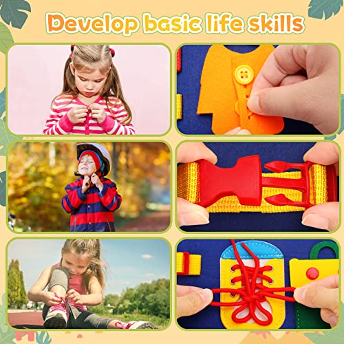 Gifts for 1 2 3 4 Year Old Toddler Busy Board Sensory Toys - Montessori Toys for 12-24-36 Month Baby Boy Girls Travel Games Activity for Kids Learning Educational Toy for Babies Autism Motor Skill Toy