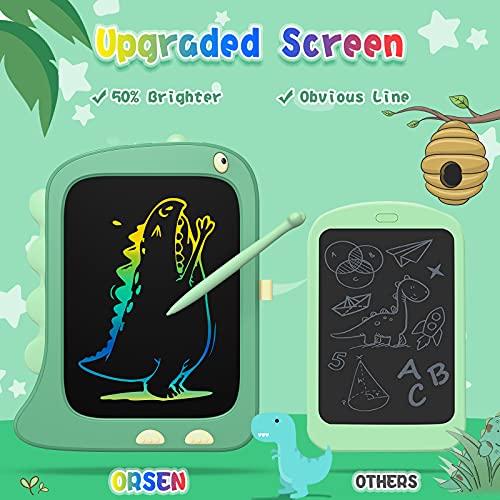 ORSEN Toddler Toys for 2 3 4 5 6 Year Old Boys Girls Gifts, LCD Writing Tablet 8.5inch Kids Toys Doodle Board, Dinosaur Toys Drawing Pad, Birthday Gifts (Green)