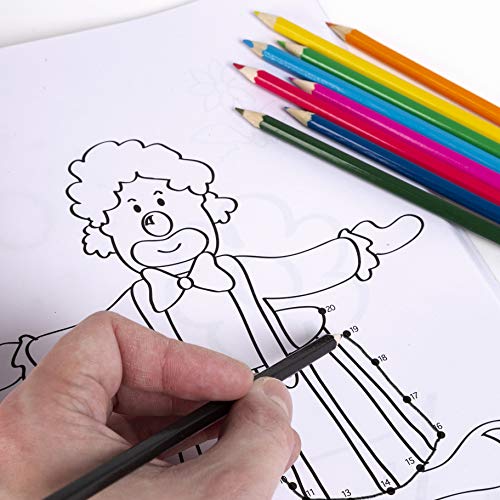 abeec Activity Books for Children - 4 A4 Books Containing: Word Search, Dot to Dot and Colouring Books for Children. Kids Travel Activity Packs for Kids