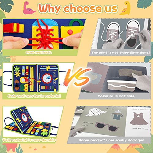 Gifts for 1 2 3 4 Year Old Toddler Busy Board Sensory Toys - Montessori Toys for 12-24-36 Month Baby Boy Girls Travel Games Activity for Kids Learning Educational Toy for Babies Autism Motor Skill Toy