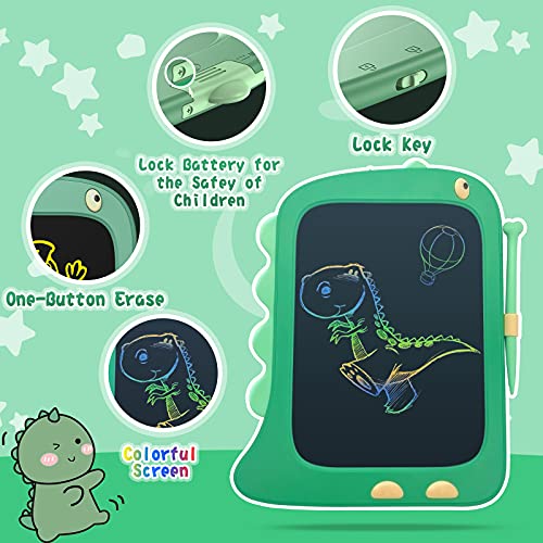 ORSEN Toddler Toys for 2 3 4 5 6 Year Old Boys Girls Gifts, LCD Writing Tablet 8.5inch Kids Toys Doodle Board, Dinosaur Toys Drawing Pad, Birthday Gifts (Green)
