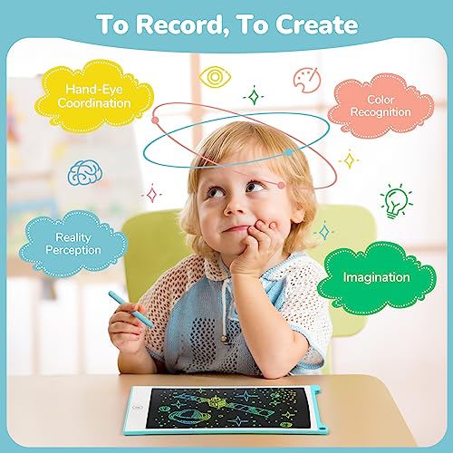 TECJOE 2 Pack LCD Writing Tablet, 8.5 Inch Colorful Writing Board Drawing Tablet for Kids, Erasable Reusable Writing Drawing Pad, Learning Toys Gifts for 3 4 5 6 Years Old Boys and Girls Toddlers