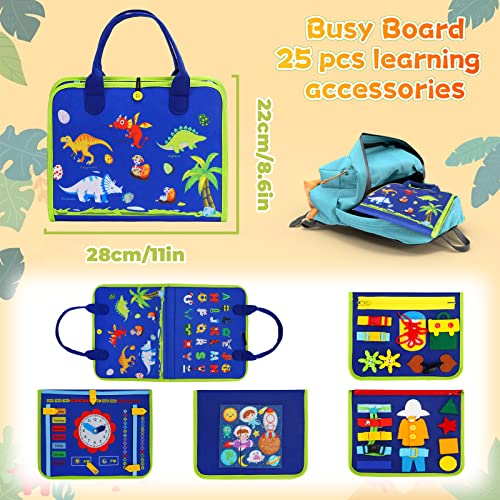 Gifts for 1 2 3 4 Year Old Toddler Busy Board Sensory Toys - Montessori Toys for 12-24-36 Month Baby Boy Girls Travel Games Activity for Kids Learning Educational Toy for Babies Autism Motor Skill Toy