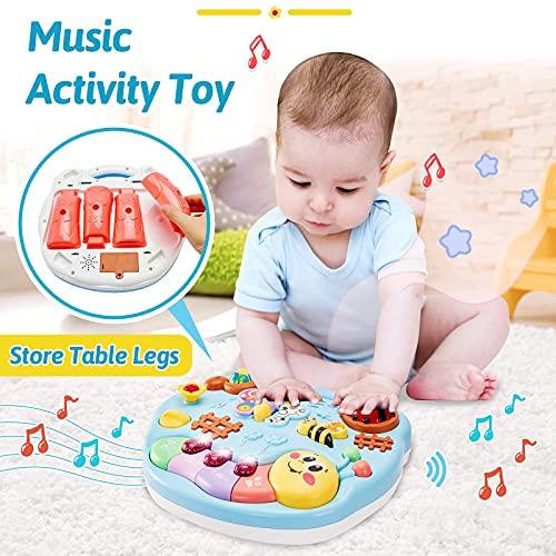 LINFUN KIDS Musical Learning Activity Table Baby Toys, Early Learning Centre with Light and Sound First Birthday Gifts for Girls Boys Babies 1+ Years Old Kids Toddlers