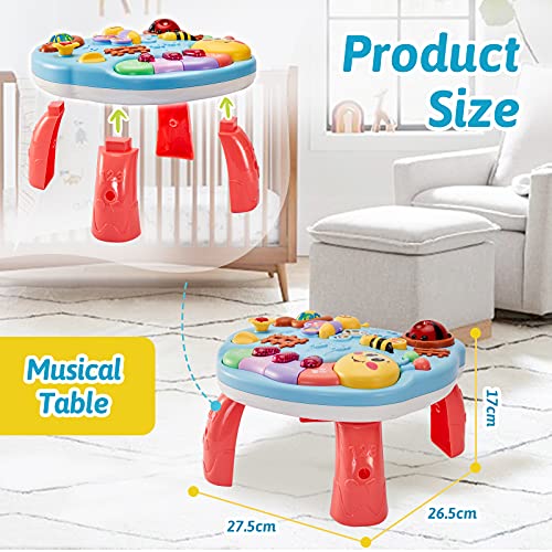 LINFUN KIDS Musical Learning Activity Table Baby Toys, Early Learning Centre with Light and Sound First Birthday Gifts for Girls Boys Babies 1+ Years Old Kids Toddlers