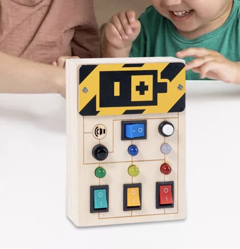 Montessori Busy Board for Kids and Toddlers | Baby Activity Board | Toddler Sensory Toy | Fun and Educational | LED Lights and Sounds | Buttons Table Switch Play Game for Young Children | Activities