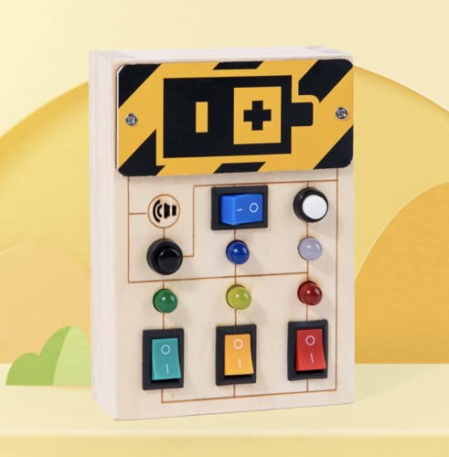 Montessori Busy Board for Kids and Toddlers | Baby Activity Board | Toddler Sensory Toy | Fun and Educational | LED Lights and Sounds | Buttons Table Switch Play Game for Young Children | Activities