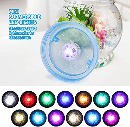 FHzytg DIY Light-Up Mermaid Terrarium Kit for Kids,3 Light Modes Mermaid Toys & Activities Kits Presents,Arts & Crafts Mermaid Gifts for Girls Age 4 5 6 7 8-12 Years Old,Birthday Gift, Bedroom Decor…