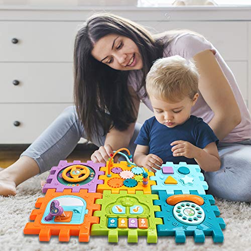 nicknack Activity Cube Baby Toys, 6 in 1 Learning Play Cube for Toddlers Activity Centre Cube Shape Sorter Toy for Boys Girls Kids 18 Months Plus