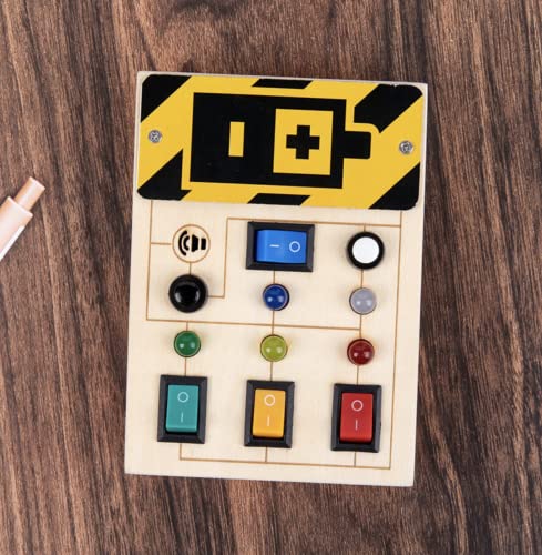 Montessori Busy Board for Kids and Toddlers | Baby Activity Board | Toddler Sensory Toy | Fun and Educational | LED Lights and Sounds | Buttons Table Switch Play Game for Young Children | Activities