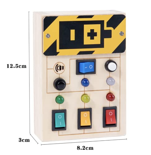 Montessori Busy Board for Kids and Toddlers | Baby Activity Board | Toddler Sensory Toy | Fun and Educational | LED Lights and Sounds | Buttons Table Switch Play Game for Young Children | Activities