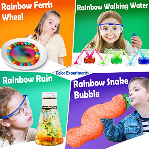 UNGLINGA 60+ Science Experiments Kits for Kids Age 4-6-8-12 Boys Girls Toys Gifts Science Lab STEM Activities Educational Project with Chemistry Set, Crystal Growing, Erupting Volcano, Magic Colour