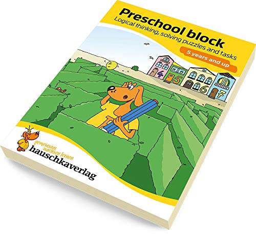 Preschool Activity Book for 5 Years - Boys and Girls - Logical thinking, Puzzles and Brainteasers: Colourful puzzle block - fun educational ... activity pads for kindergarten and preschool)