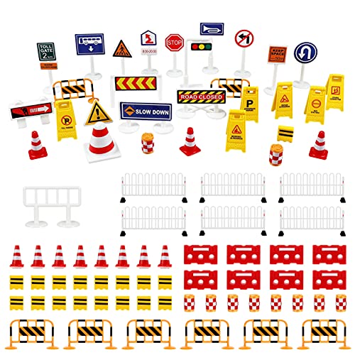 NUOBESTY Construction Traffic Sign Set 1 Set Traffic Signs Kids Road Street Signs Toys Stem Toys for Children Early Age Development