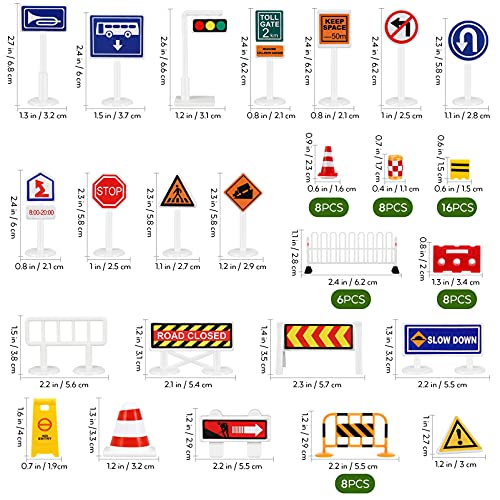 NUOBESTY Construction Traffic Sign Set 1 Set Traffic Signs Kids Road Street Signs Toys Stem Toys for Children Early Age Development