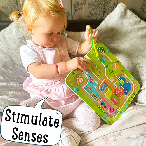 Jaques of London Magnetic Maze Toy | Early Development & Activity Toys | Perfect Magnetic Toys for Kids | Wooden Toddler Toys for Girls and Boys Toys | Since 1795