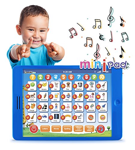 Boxiki kids Learning Pad Fun Kids Tablet with 6 Toddler Learning Games Early Child Development Toy for Number Learning, Learning ABCs, Spelling, “Where Is?” Game, Melodies. Educational Toy