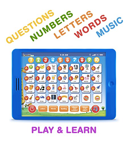 Boxiki kids Learning Pad Fun Kids Tablet with 6 Toddler Learning Games Early Child Development Toy for Number Learning, Learning ABCs, Spelling, “Where Is?” Game, Melodies. Educational Toy