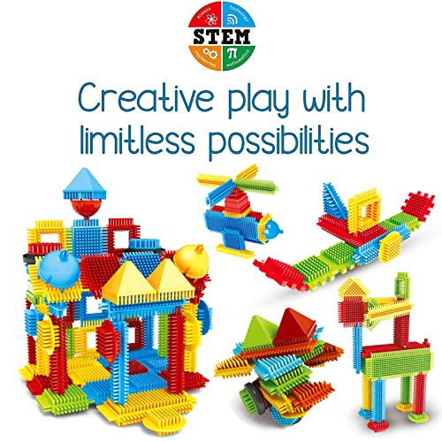 Soulmemes Stickle Bricks Blocks-150pcs PVC Bag Large Size Set Hedgehog Blocks for Kids brain development Early Education Toys