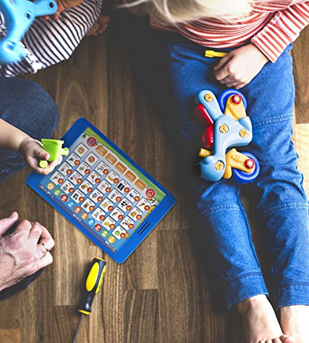 Boxiki kids Learning Pad Fun Kids Tablet with 6 Toddler Learning Games Early Child Development Toy for Number Learning, Learning ABCs, Spelling, “Where Is?” Game, Melodies. Educational Toy