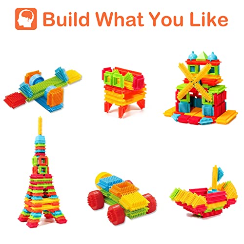Soulmemes Stickle Bricks Blocks-150pcs PVC Bag Large Size Set Hedgehog Blocks for Kids brain development Early Education Toys